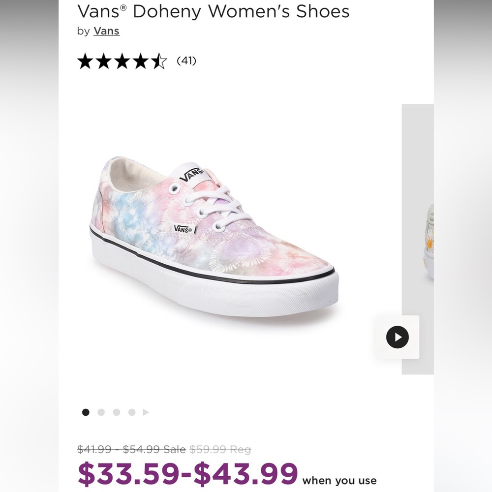 BNWB VANS Doheny floral size 8